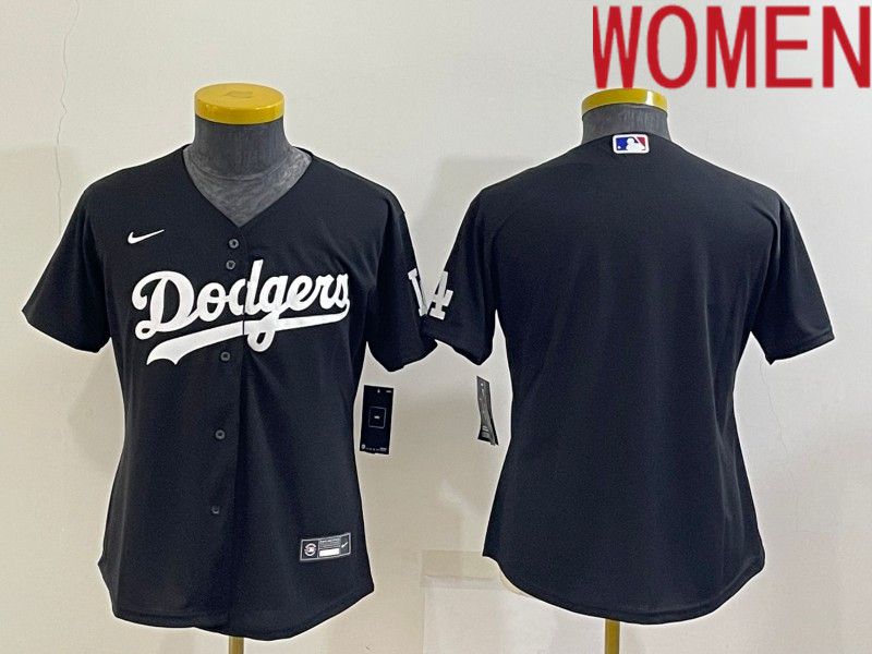 Women Los Angeles Dodgers Blank Black Nike 2022 MLB Jersey